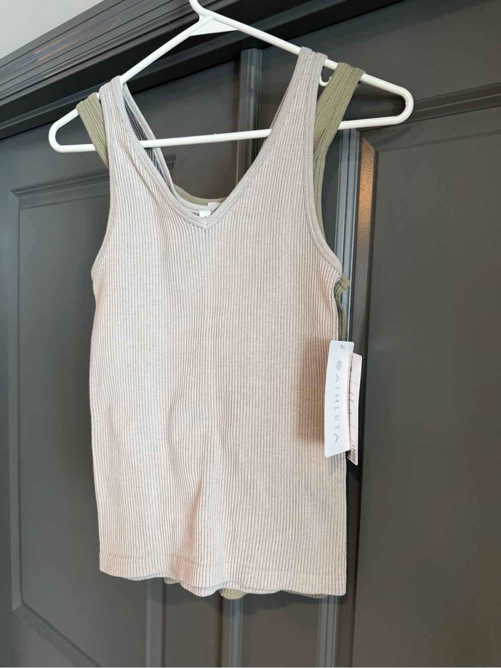 2 Athleta Ribbed Tank Shirts
